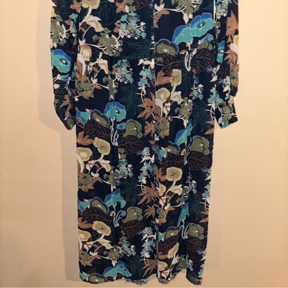 H&M Conscious Floral Full Length Maxi Boho Tropical Dress Size 4 - Picture 6 of 13